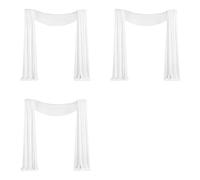Generchin 3X Tissu de Drapage D'Arche de Mariage 29,5 Pouces X 26,25 Pieds, Rideau Transparent Blanc pour Cérémonie de Mariage