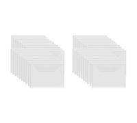 Generchin 40 Enveloppes de Rangement 7x5 Pouces, Enveloppes en Plastique Refermables, Sac de Rangement pour Tampons Transparents, Découpes, Papier de Scrapbooking