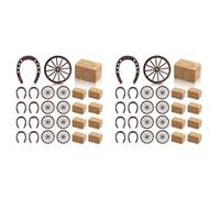 Generchin 48 Pièces Fournitures de Fête Occidentales Centres de Table Vintage pour Cadeaux de Mariage en Fer à Cheval Porte- Décorations de Cowboy