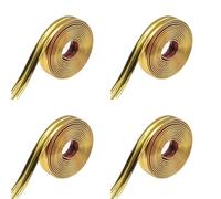 Generchin 4X Adhésif en PVC pour Bordure de Meuble 5 M, Bande de Protection D'Angle Autocollante Décorative, Bande de Protection Dorée, Autocollants Muraux