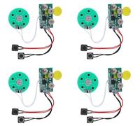 Generchin 4X Carte de Module Vocal DIY 4 Minutes D'Enregistrement, Lecture de Puce Sonore Vocale, Carte de Vœux pour Le Remplacement des Bagages de Vacances