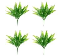 Generchin 4X Fougères Artificielles pour L'Extérieur et L'Intérieur, Grandes Fausses Fougères, Fausse Fougère de Boston pour Jardinière, Jardin, Porche, Entrée B