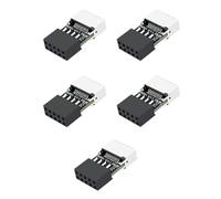 Generchin 5pcs Adaptateur Convertisseur Connecteur Type-E 20 Broches vers USB 2.0 9 Broches pour Carte Mère, pour PC Amélioré