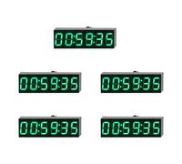 Generchin 5pièces 0,36 Pouces 6 Bits Horloge LED Horloge Électronique Numérique avec Deuxième Module D'Affichage Mise Hors Tension Mémoire Réglage de la Luminosité -A
