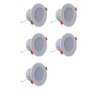 Generchin 5X Enceinte de Plafond 3 Pouces 10 W, Étanche à L'Humidité, Gamme Complète, avec Couvercle, Système Audio Domestique Tendance, Blanc