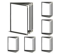 Generchin 6 Couvertures de Menu Pièces, Support de Menu 4 Pages 8 Vues, Livre de Couverture de Menu de Restaurant Transparent, Convient à une Taille Standard de 8,5 X 11 Pouces