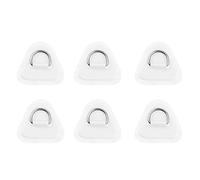 Generchin 6 Pièces Patch D-Ring pour Bateau Gonflable Kayak Dinghy Sup, D-Ring PVC Patch Stand-Up Paddleboard Canoe Rafting Blanc