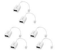 Generchin 6 Pièces Répartiteur de Filtre DSL Répartiteur ADSL pour Ligne Téléphonique Mâle à 2 Femelles RJ11 6P4C/6P2C Adaptateur Convertisseur de Modem Téléphonique