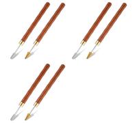 Generchin 6 Stylos de Teinture pour Bords en Cuir, Applicateur de Stylo à Rouleau pour Bords en Cuir, Outils d'impression pour Bords en Cuir pour Travaux Manuels en Cuir