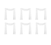 Generchin 6X Tissu de Drapage pour Arche de Mariage, 1 Panneau de 29,5 Pouces X 19,6 Pieds, Rideau en Mousseline Transparente Blanche pour Cérémonie de Mariage