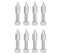 Generchin 8 Pièce de Pointes de Haut-Parleur en Acier Inoxydable pour Amplificateur Audio HiFi, Caisson de Basses, Support D'Isolation, Cône de Pied, Hauteur Réglable M6