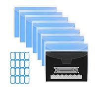 Generchin 8 Pièces Sac de Rangement pour Tampons et Matrices et Feuille Magnétique - Ensemble de Rangement pour Matrices de Découpe, Scrapbooking, Stockage de Matrices Artisanales, Bleu