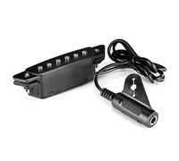 Generchin -85 Noir 6 Trous Son Trou Pick-Up Avec Actif Puissance Sangle Broche De Fin Jack Pour Guitare Acoustique