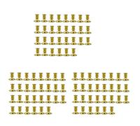 Generchin 90 Pièces de Bougeoirs Coniques à Base de Bougie Pilier Dorée pour Décoration de Noël