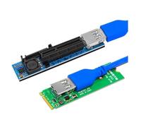 Generchin Adaptateur de Carte D'Extension Raiser NVME M.2 vers PCI-E X4, Carte Riser, Connecteur de Cartes Graphiques, Prolongateur PCIE 60 Cm.