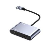Generchin Adaptateur de Conversion USB C vers C 4K60Hz pour Lunettes AR, PD100W, Chargement USB3.0 Type C.
