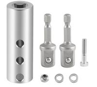 Generchin Adaptateur de Perceuse Électrique pour Cric de Remorque en Acier Inoxydable avec Embout Adaptateur Douille 2 Pièces 1/2 Pouce Compatible avec pour L'Arbre de Transmission Du Cric