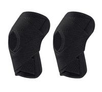 Generchin Attelle de Genou Support Sportif pour Déchirure du Ménisque avec Manchon de Compression et Coussinets en Gel pour Patella avec Ressorts Noir M