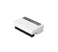 Generchin ATX 24 Broches à 90 Degrés Adaptateur de Prise d'alimentation RGB Carte Mère Câble d'alimentation Modulaire Bricolage Accessoire de Blanc