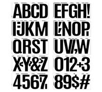 Generchin Autocollants Alphabet 6 Pouces Autocollants en Vinyle Lettres et Chiffres, 20 Feuilles Auto-Adhésives, pour Autocollant de Numéro de Boîte Aux Lettres, pour Boîte Aux Lettres, Porte.