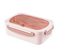 Generchin Boîte à Lunch pour Pique-Nique avec la Vaisselle Carrée Divisée à Micro-Ondes à Micro-Ondes Conteneur de Nourriture Sûre pour Les Employés de Bureau Bento Box Pink