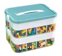 Generchin Boîte de Rangement Transparente pour Puzzle en Petits Morceaux Ajustable, Organisateur de, Boîte de Rangement pour Blocs de Construction B.