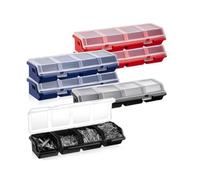 Generchin Boîte D'Organisateur de Stockage à Vis 6 Pack avec les Couvercles 4 COMPARTICES DIVIDÉS PETITES PIÈCES TOULER BIN BOX TOOL BOX