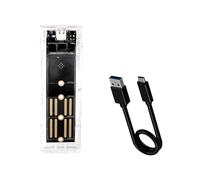 Generchin Boîtier SSD RGB M2 NVMe, Boîtier SSD M.2 NGFF, Boîtier de Disque Dur M.2 10 Gbit/S vers Type-C pour SSD M Key M&B Key