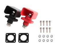 Generchin Bornes de Batterie InstallationUniverselle Noire | Kit d’installation universel avec boulons, rondelles et joints pour sur plane.