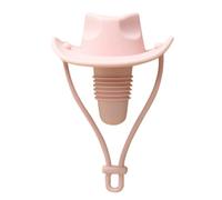 Generchin Bouchon de Bouteille en Silicone en Forme de Chapeau de Cow-Boy pour Vin, Champagne, Bière - Accessoire de Cuisine et de Bar (Rose)
