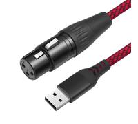 Generchin Câble Convertisseur USB Mâle vers XLR de 2 M pour Microphones Enregistrement de Karaoké