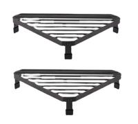 Generchin Cadre d'angle de Four en Fer Forgé, Cadre Triangulaire en Fer, Étagère à Casseroles, Table d'angle Anti-Brûlure, Noir