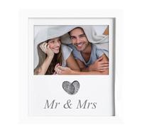 Generchin Cadre Photo de Mariage avec Empreinte Digitale en Forme de Cœur et Kit d'encre, Cadeau de Fiançailles pour Les Couples, Souvenir de Mariage