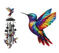 Generchin Carillon Éolien Colibri en Métal pour Extérieur, Déco Jardin Chic
