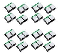 Generchin Carte de Dérivation de Terminal Double Ethernet RJ45 16 Pièces, Carte de Connecteur à Pas de 3,5 mm, Terminal Adaptateur Réseau Blindé