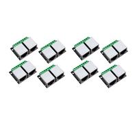 Generchin Carte de Dérivation de Terminal Double Ethernet RJ45 8 Pièces, Carte de Connecteur à Pas de 3,5 mm, Terminal Adaptateur Réseau Blindé