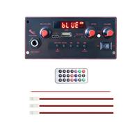 Generchin Carte Décodeur Audio Bluetooth 2x10W 3.7V-5V USB TF FM AUX Lecteur Audio de Voiture Support MP3/WMA/FLAC Petite Télécommande