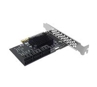 Generchin Carte D'Extension PCI-E Carte D'Extension PCI-E Adaptateur 6 Gbit/S PCI-E X1/X4/X8/X16 vers SATA3.0 6 Ports Riser Adaptateur SATA3.0 pour Ordinateur de Bureau