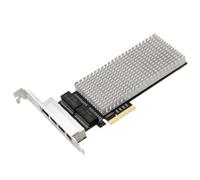 Generchin Carte réseau PCIe 2,5Gbps IPv6 PCIe RSS | Interface PCIe x4 supportant 2,5 Gbps et IPv6 avec RSS pour optimisation du trafic et charge serveur.