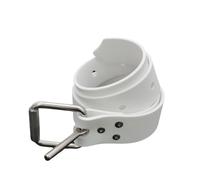 Generchin Ceinture de Plongée Réglable en Plomb de 1,5 M avec Bloc de Plomb Réglable, Charge Portante, Accessoires D'Équipement de Plongée en Blanc
