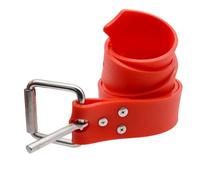 Generchin Ceinture de Plongée sous-Marine en Silicone de 1,5 M Réglable avec Bloc de Plomb pour la Plongée Libre, la Pêche au Harpon. Ceinture de Plongée Rouge.