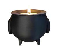 Generchin Chaudron Photophore Halloween Spooky 3D Imprimé Noir Sorcière Pot Bougeoir Festival Partys Bureau Décoration B