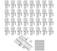 Generchin Clips Réparation Cloisons Sèches Fixation Métal | Ensemble comprenant 32 clips et 64 vis pour plaques de plâtre, compatible 1/2 et 5/8 po, installation facile.
