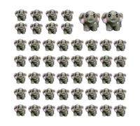 Generchin Collection de Mini Éléphants de 50 Pièces, Figurines d'animaux en Résine pour Les Amateurs de Miniatures