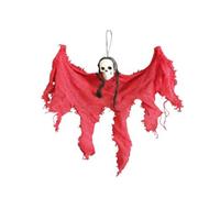 Generchin Crâne Fantôme Décorations d'halloween Maison Hantée Fête Horreur Charme Capes Suspendues Mini Fantômes Rouge