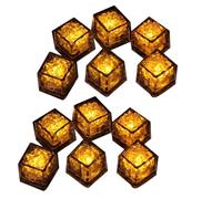 Generchin Cube de Glace LED Étanche Clignotant dans Le Noir s'allume pour Bar Club Décoration de Fête à Boire en Plastique LED Glaçon Lumière A 12 Pièces