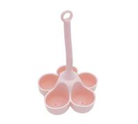 Generchin Cuiseur à Œufs en Silicone à 5 Trous, Plateau à Œufs Cuits à la Vapeur Résistant Aux Hautes Températures, 1 Pièce de Gel de Silice Rose