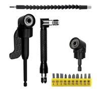 Generchin de 14 Tournevis D'Angle, Fixation D'Angle 105° pour Tournevis Sans Fil, Tournevis D'Angle, Rallonge de Foret et Facile à Utiliser