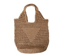 Generchin de Plage de Mode D'Été Femmes Sac à Bandoulière Creux Tissé à la Main Simple Sac à Main Doux Grand Fourre-Tout Décontracté Sac de Rangement E
