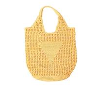 Generchin de Plage de Mode D'Été Femmes Sac à Bandoulière Creux Tissé à la Main Simple Sac à Main Doux Grand Fourre-Tout Décontracté Sac de Rangement A